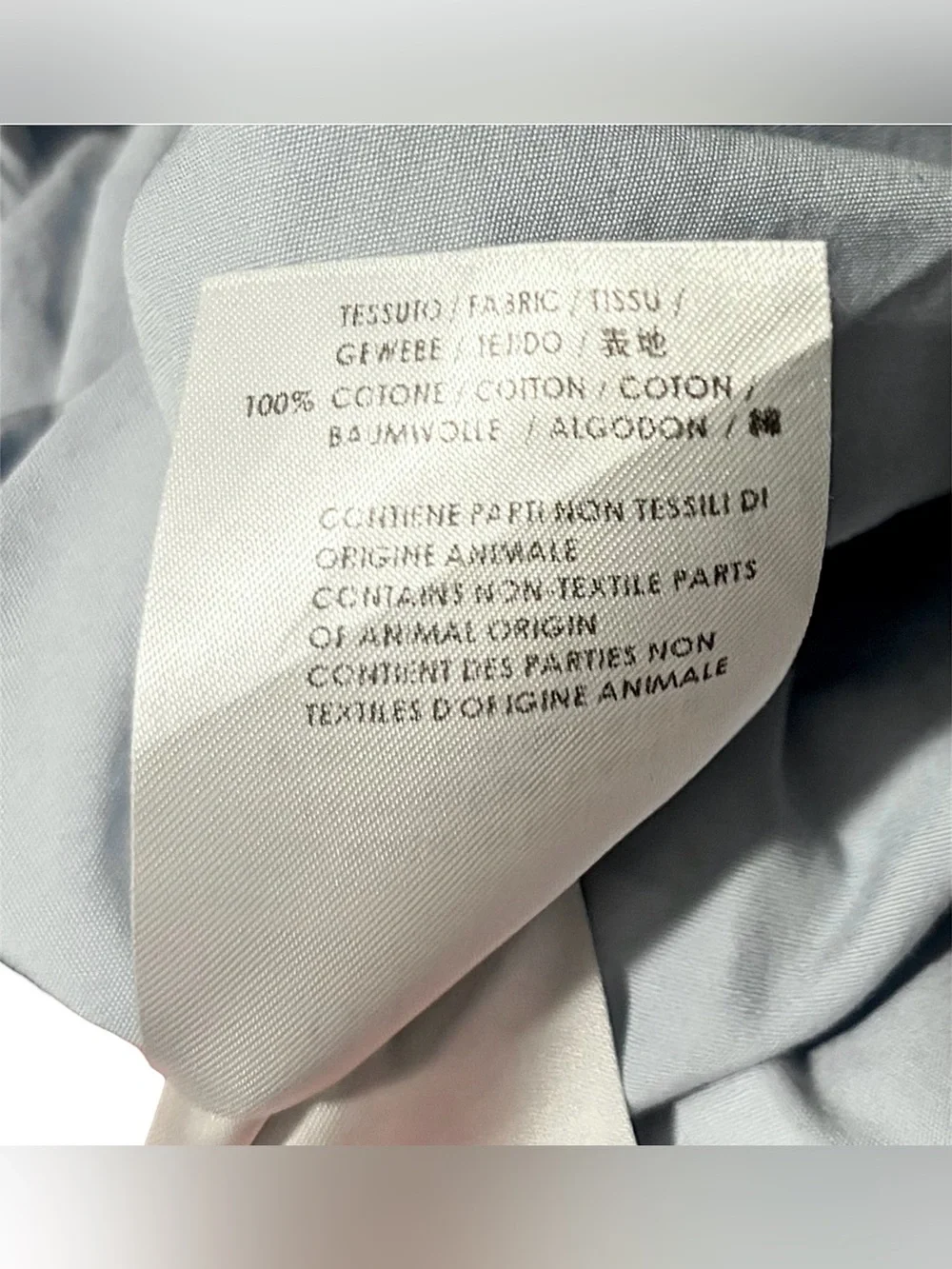 GUCCI MEN’S FITTED SKY BLUE 100% COTTON BUTTON UP DRESS SHIRT